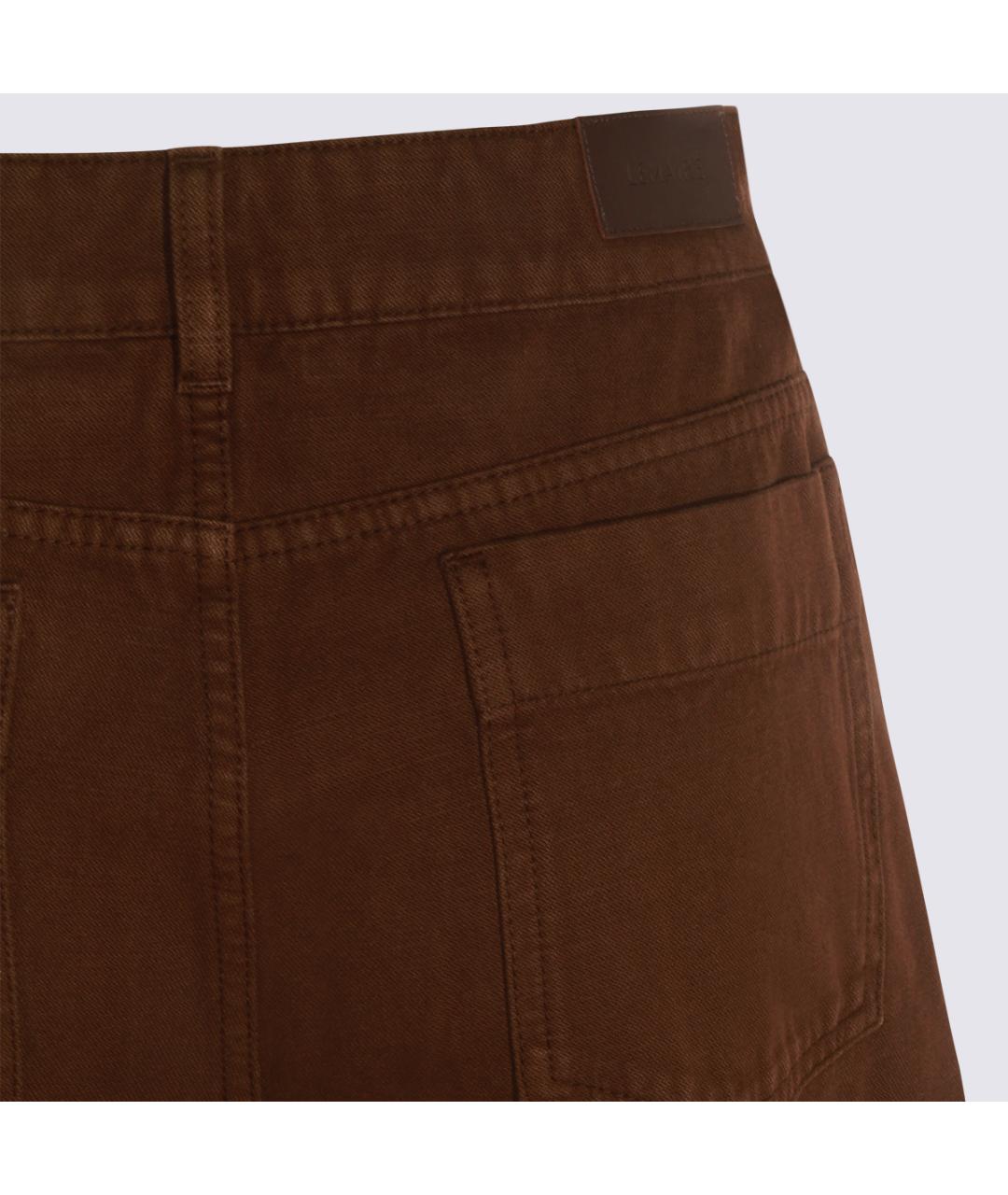 LEMAIRE Коричневые хлопковые прямые джинсы, фото 4