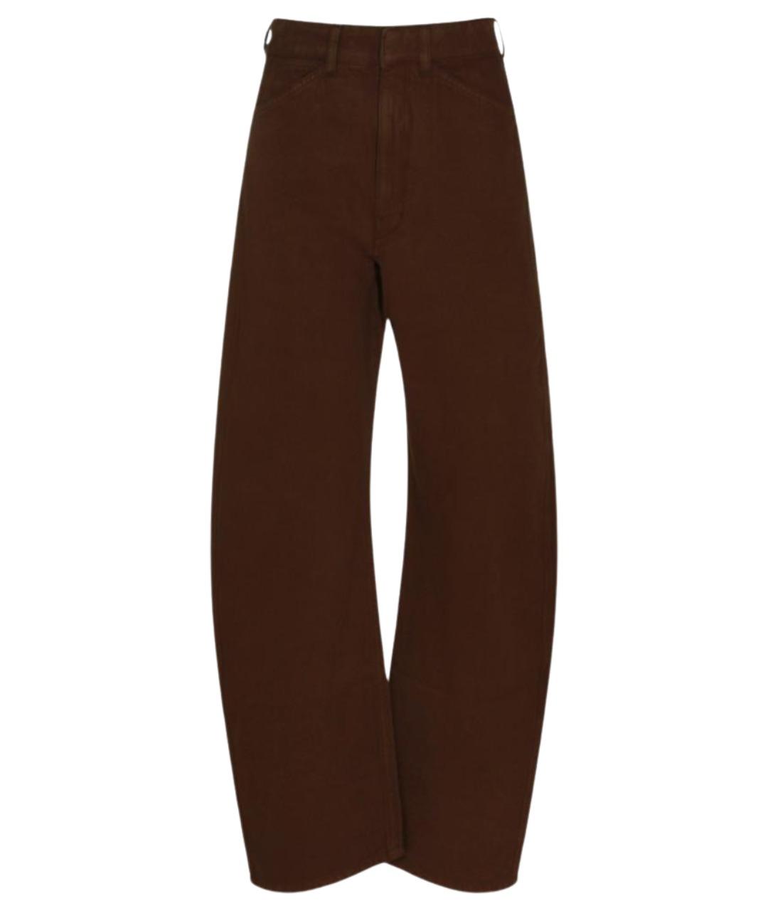 LEMAIRE Коричневые хлопковые прямые джинсы, фото 1