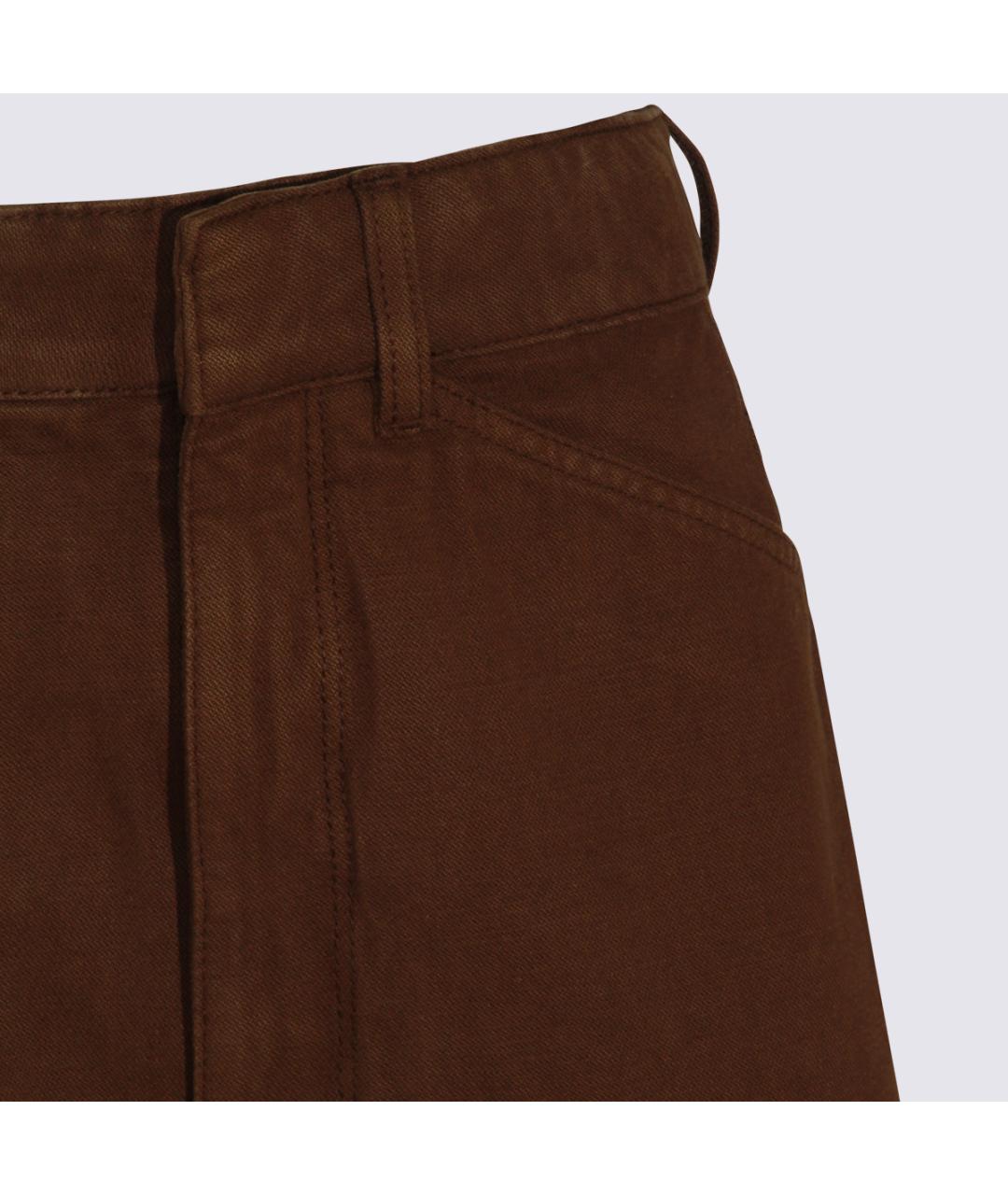 LEMAIRE Коричневые хлопковые прямые джинсы, фото 3