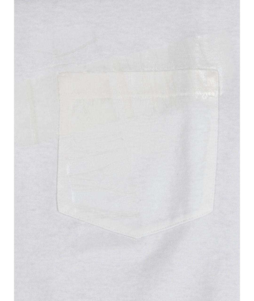 MAISON MARGIELA Белая хлопковая футболка, фото 3