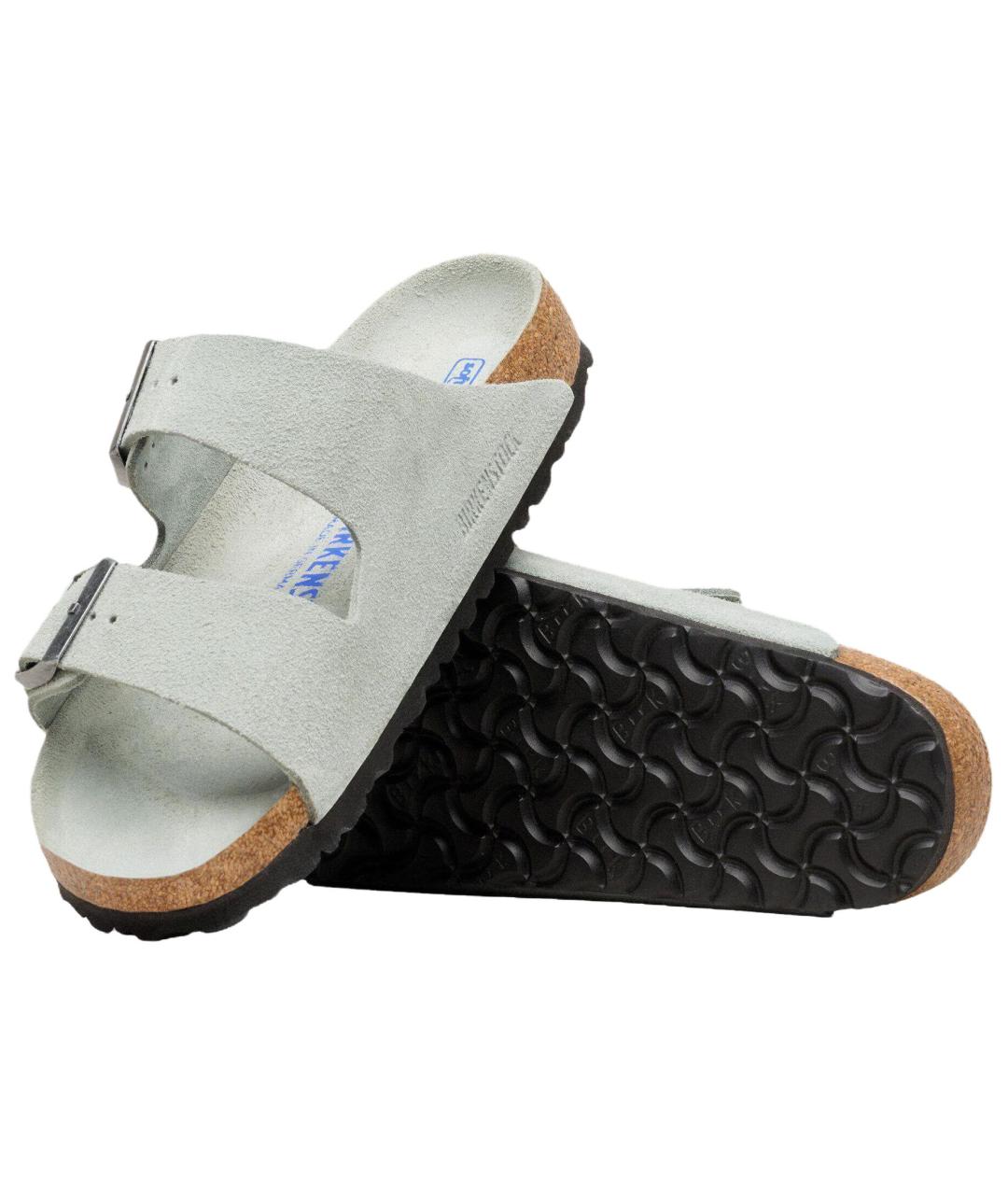 BIRKENSTOCK Зеленые замшевые сандалии, фото 5