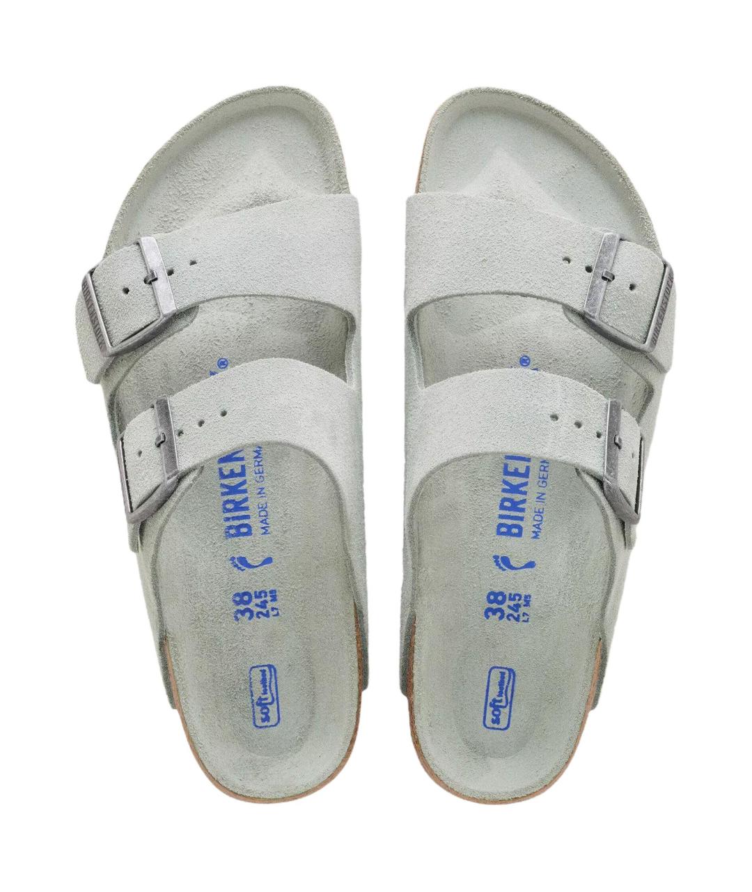 BIRKENSTOCK Зеленые замшевые сандалии, фото 4