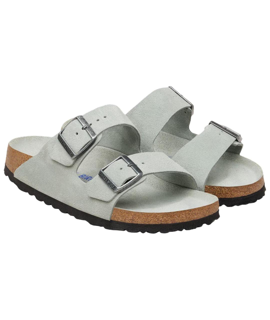 BIRKENSTOCK Зеленые замшевые сандалии, фото 3