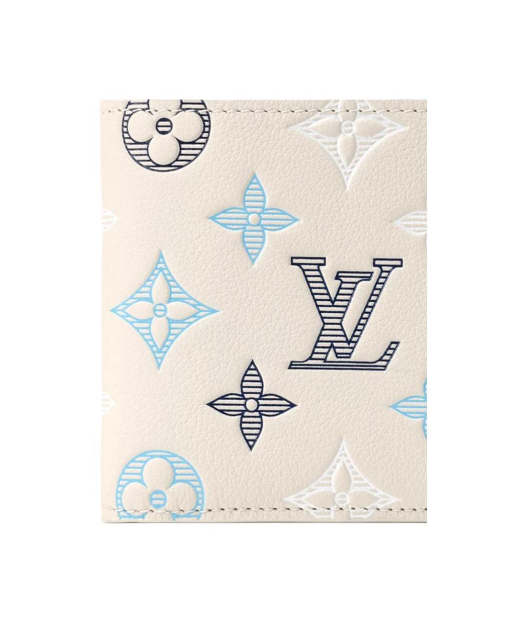 LOUIS VUITTON Белый кожаный кошелек, фото 5