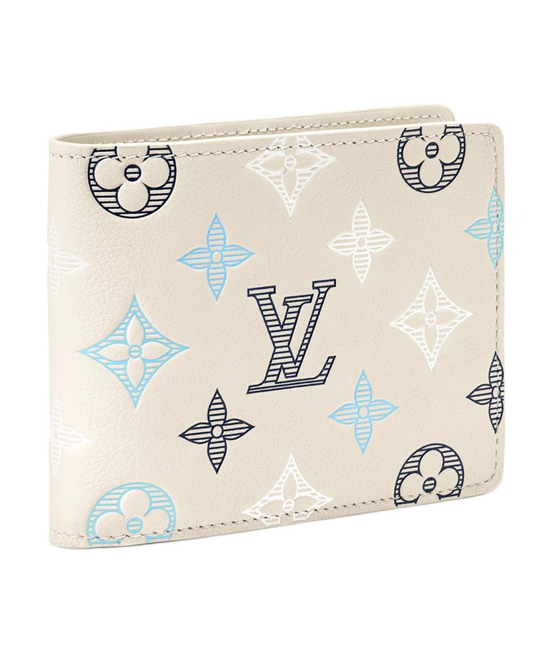 LOUIS VUITTON Белый кожаный кошелек, фото 2