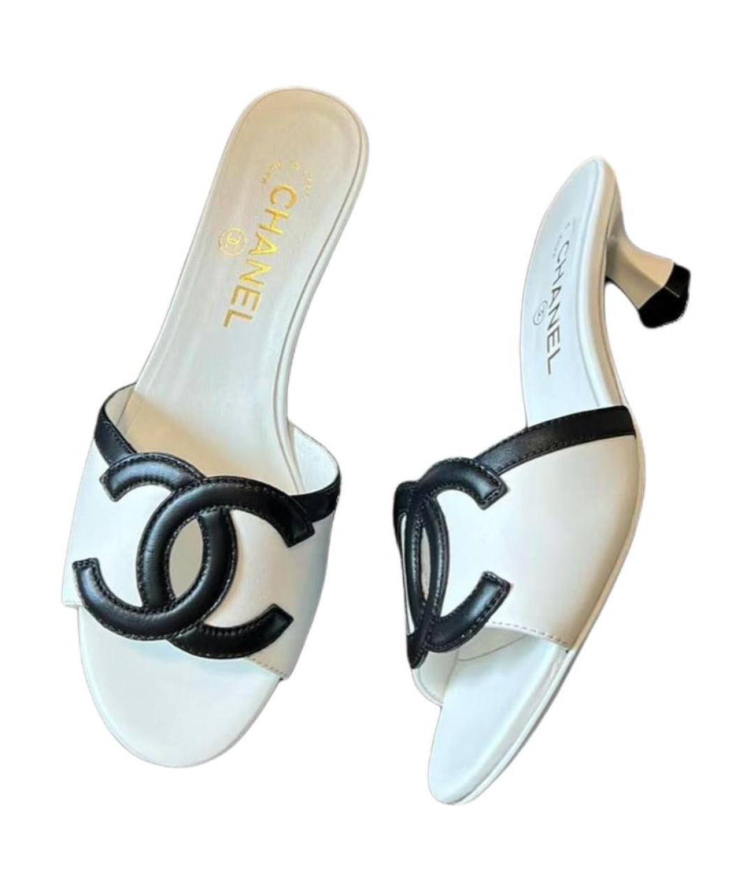 CHANEL Белые босоножки, фото 3