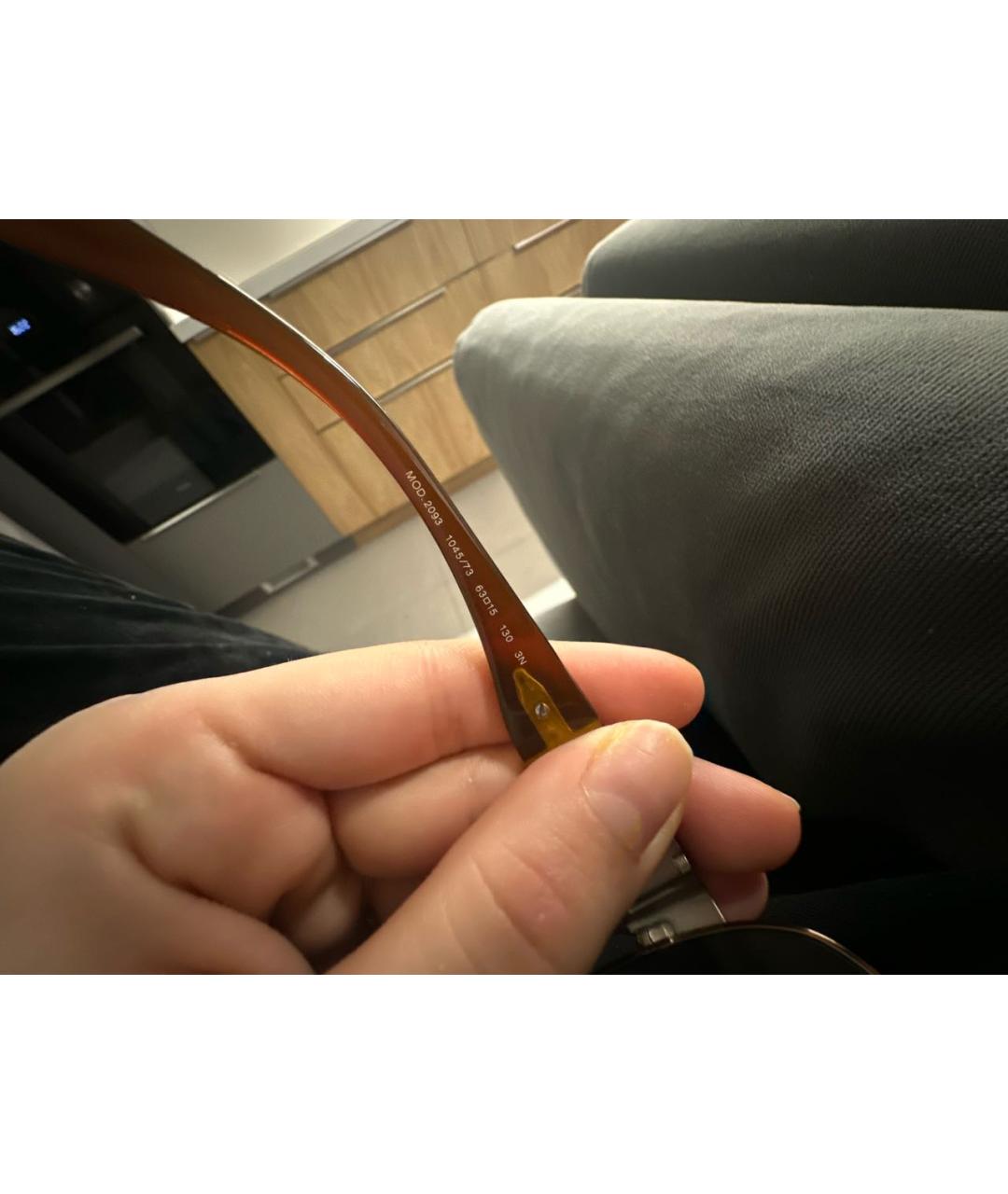 VERSACE Коричневые пластиковые солнцезащитные очки, фото 5