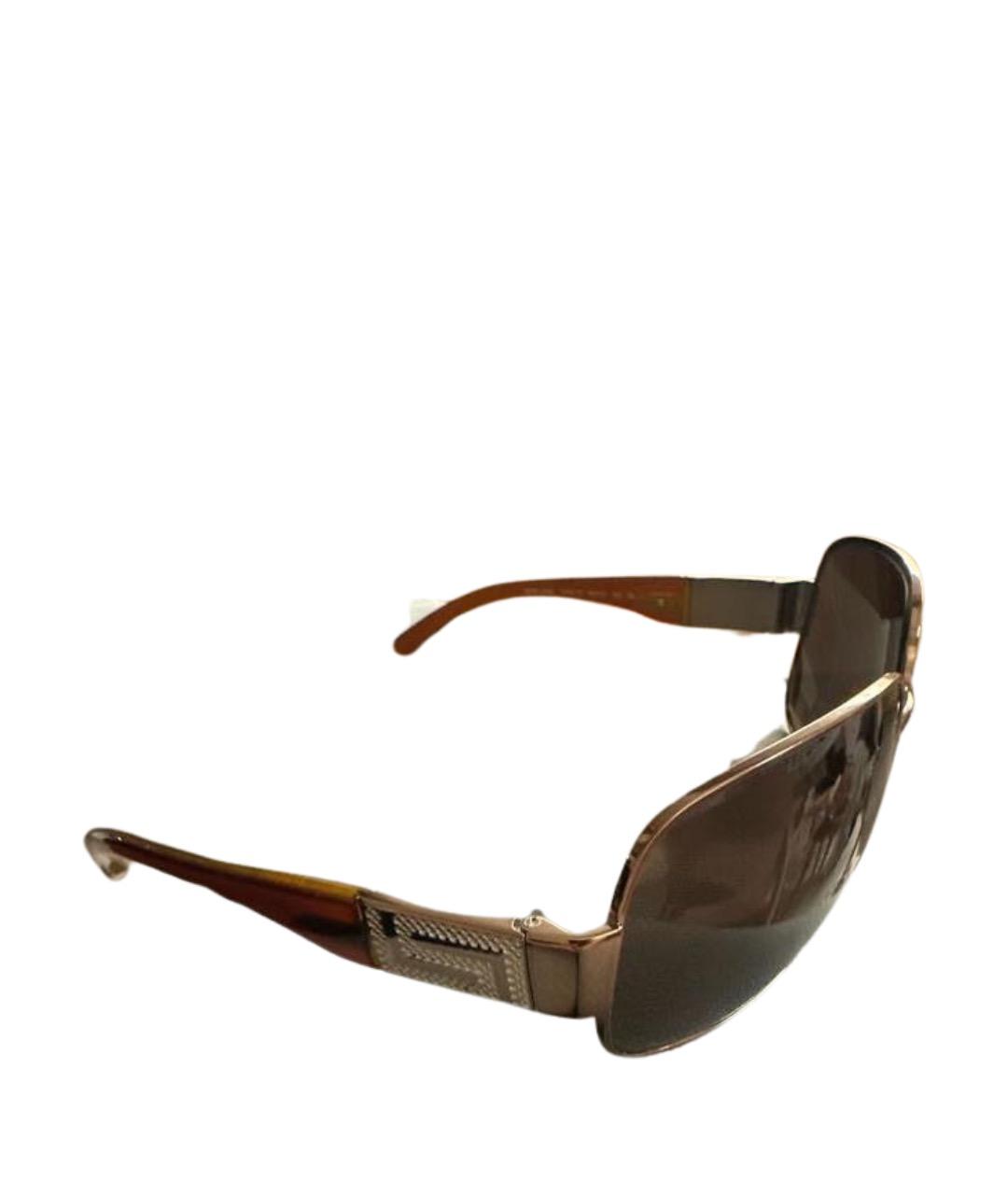 VERSACE Коричневые пластиковые солнцезащитные очки, фото 1
