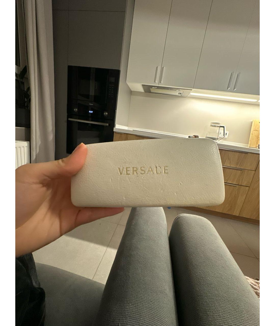 VERSACE Коричневые пластиковые солнцезащитные очки, фото 4