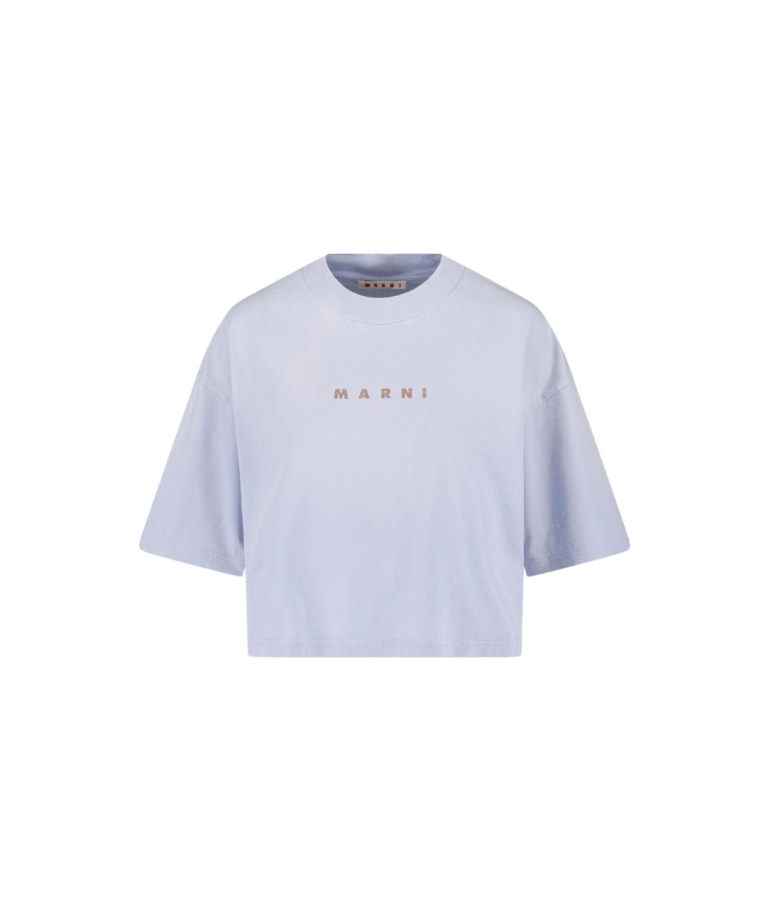 MARNI Серая хлопковая футболка, фото 1