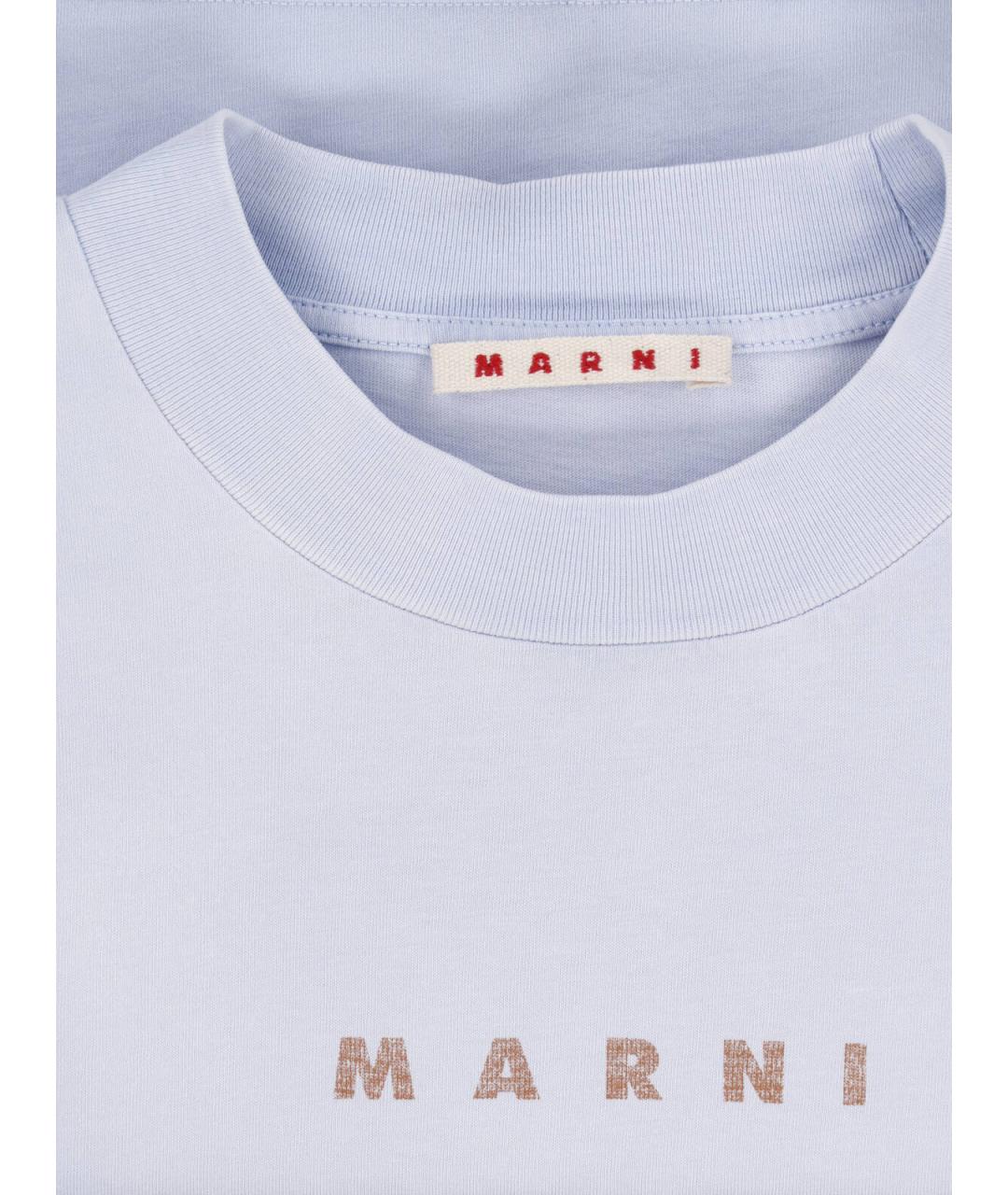 MARNI Серая хлопковая футболка, фото 3