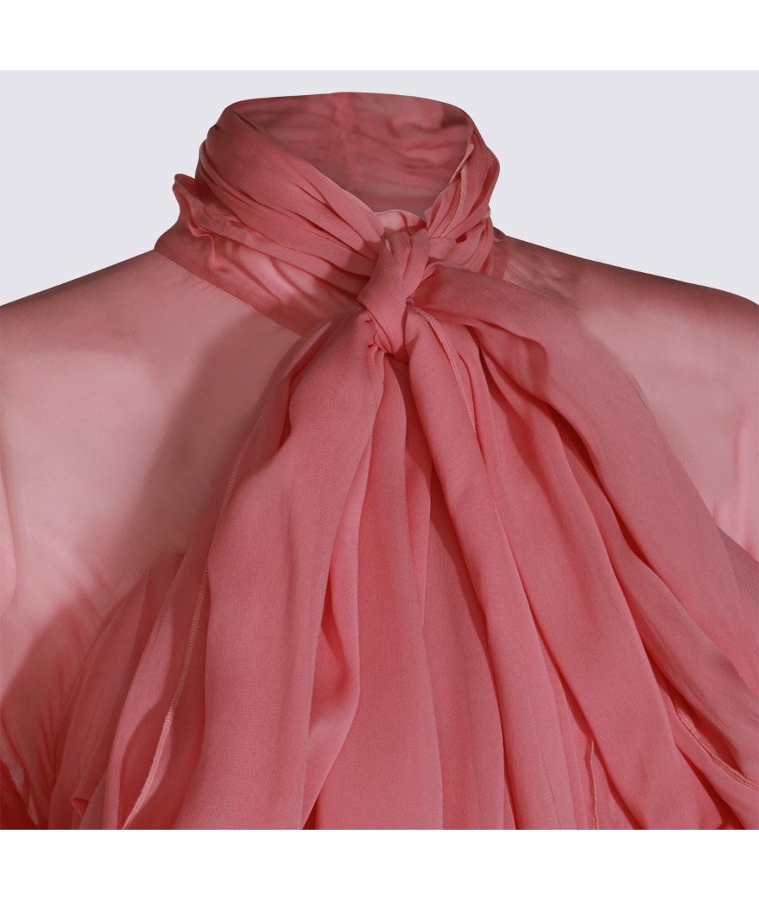 BLUMARINE Розовая вискозная блузы, фото 3