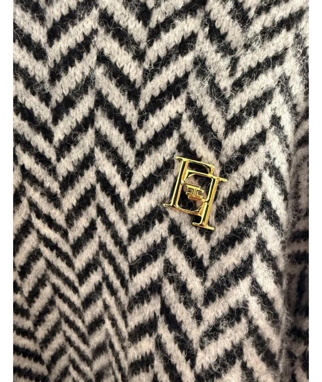 ELISABETTA FRANCHI Черный полиамидовый джемпер / свитер, фото 2