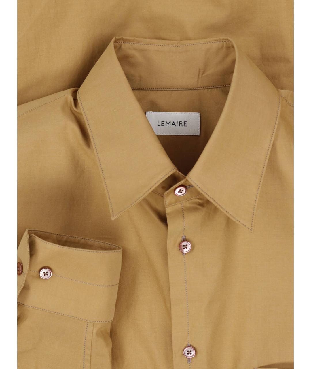 LEMAIRE Коричневая хлопковая кэжуал рубашка, фото 3