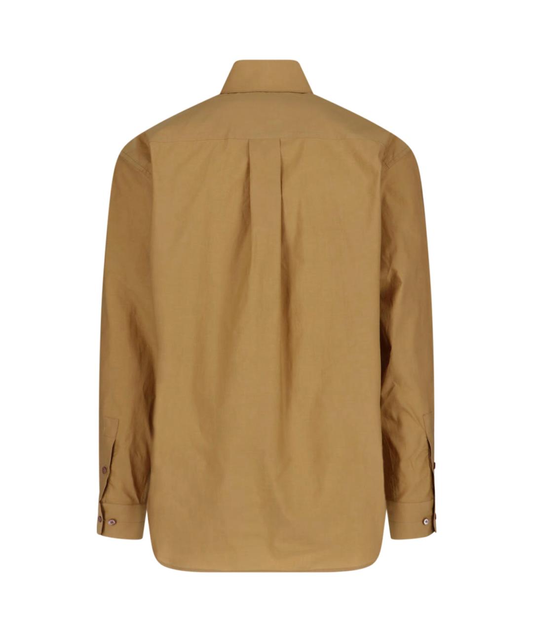 LEMAIRE Коричневая хлопковая кэжуал рубашка, фото 2