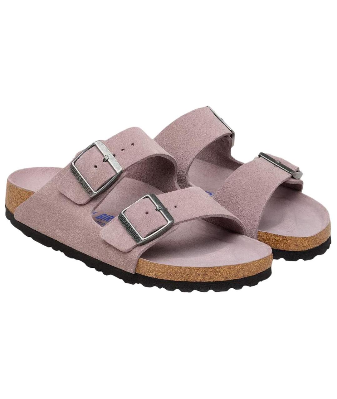 BIRKENSTOCK Фуксия замшевые сандалии, фото 4