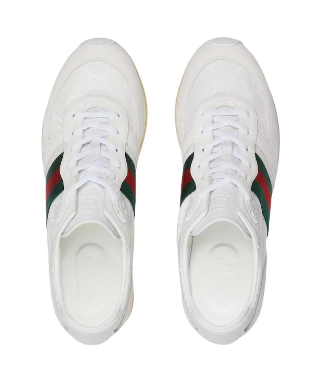 GUCCI Белые низкие кроссовки / кеды, фото 4