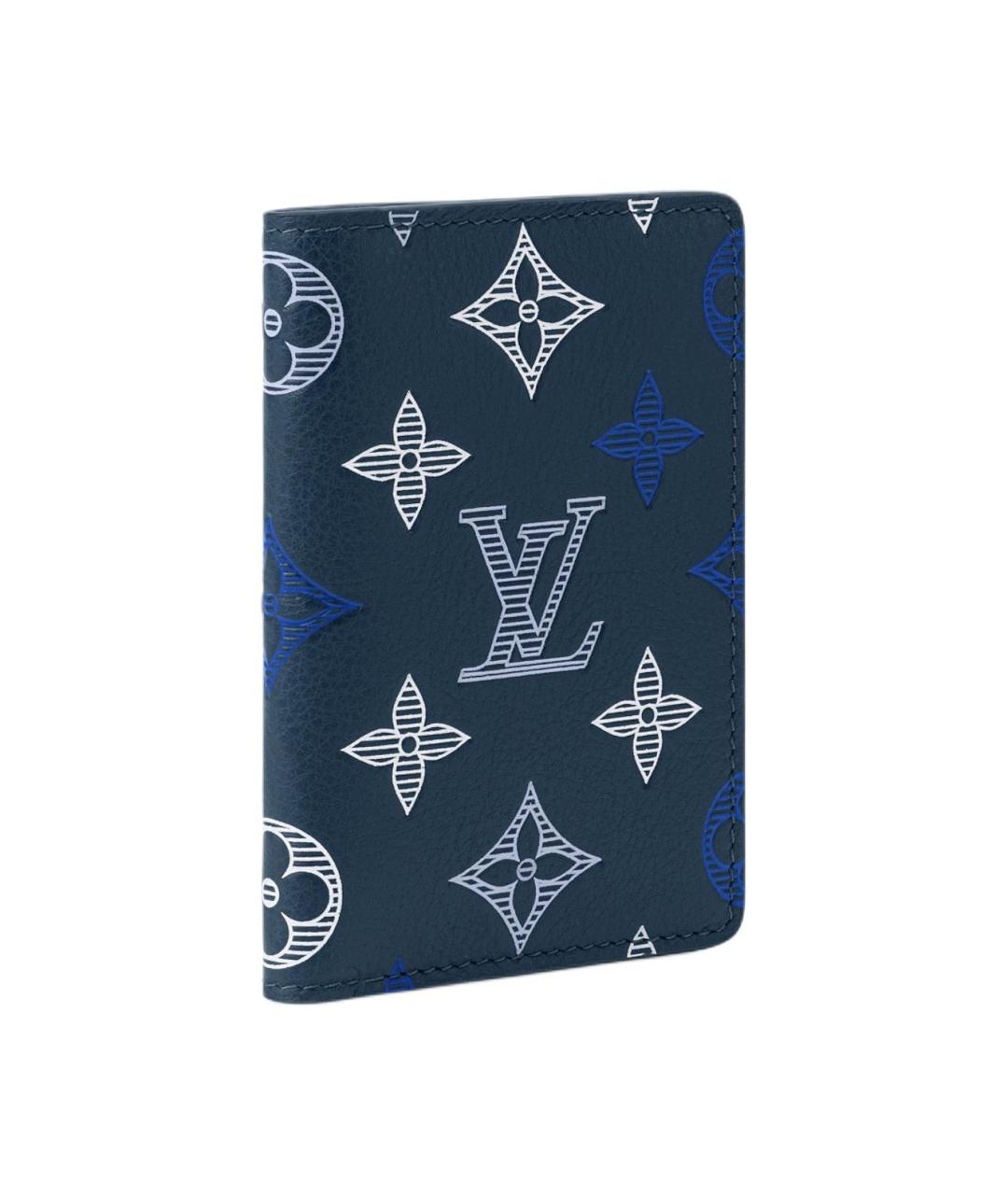 LOUIS VUITTON Темно-синий кожаный кардхолдер, фото 2
