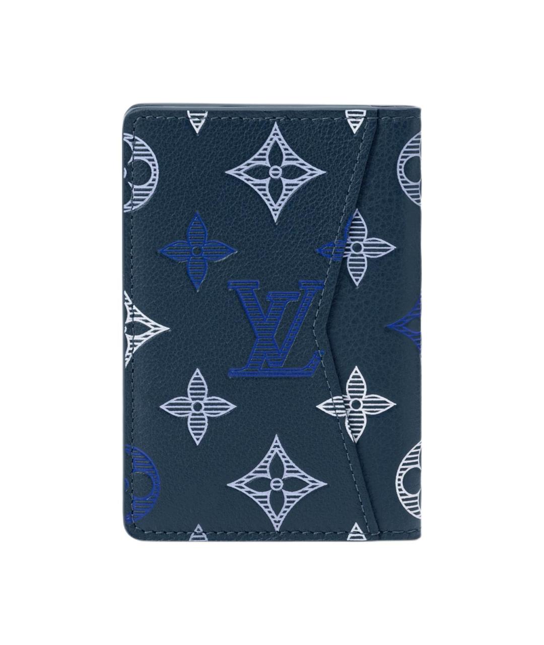 LOUIS VUITTON Темно-синий кожаный кардхолдер, фото 3