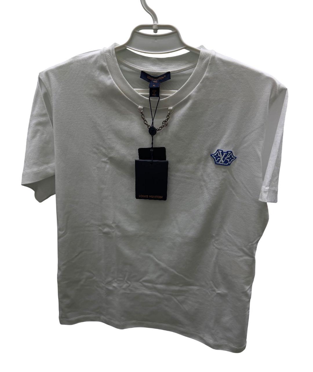 LOUIS VUITTON Белая хлопковая футболка, фото 2