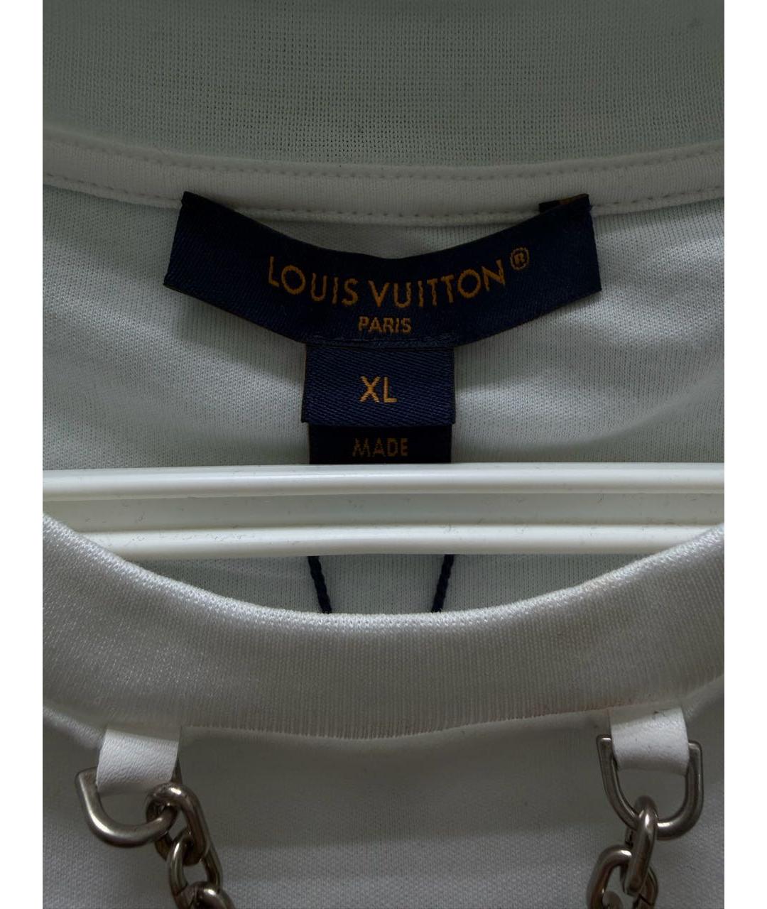 LOUIS VUITTON Белая хлопковая футболка, фото 5
