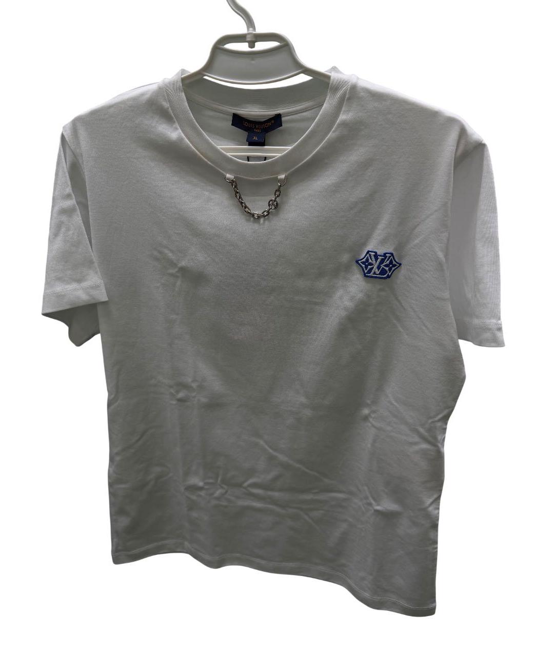 LOUIS VUITTON Белая хлопковая футболка, фото 7