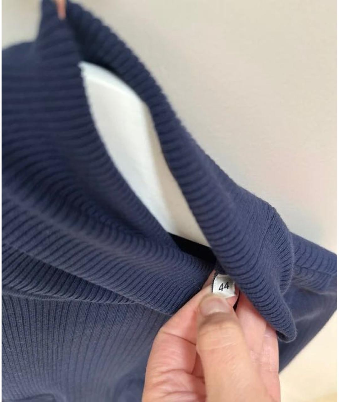 ELISABETTA FRANCHI Синяя полиамидовая водолазка, фото 5