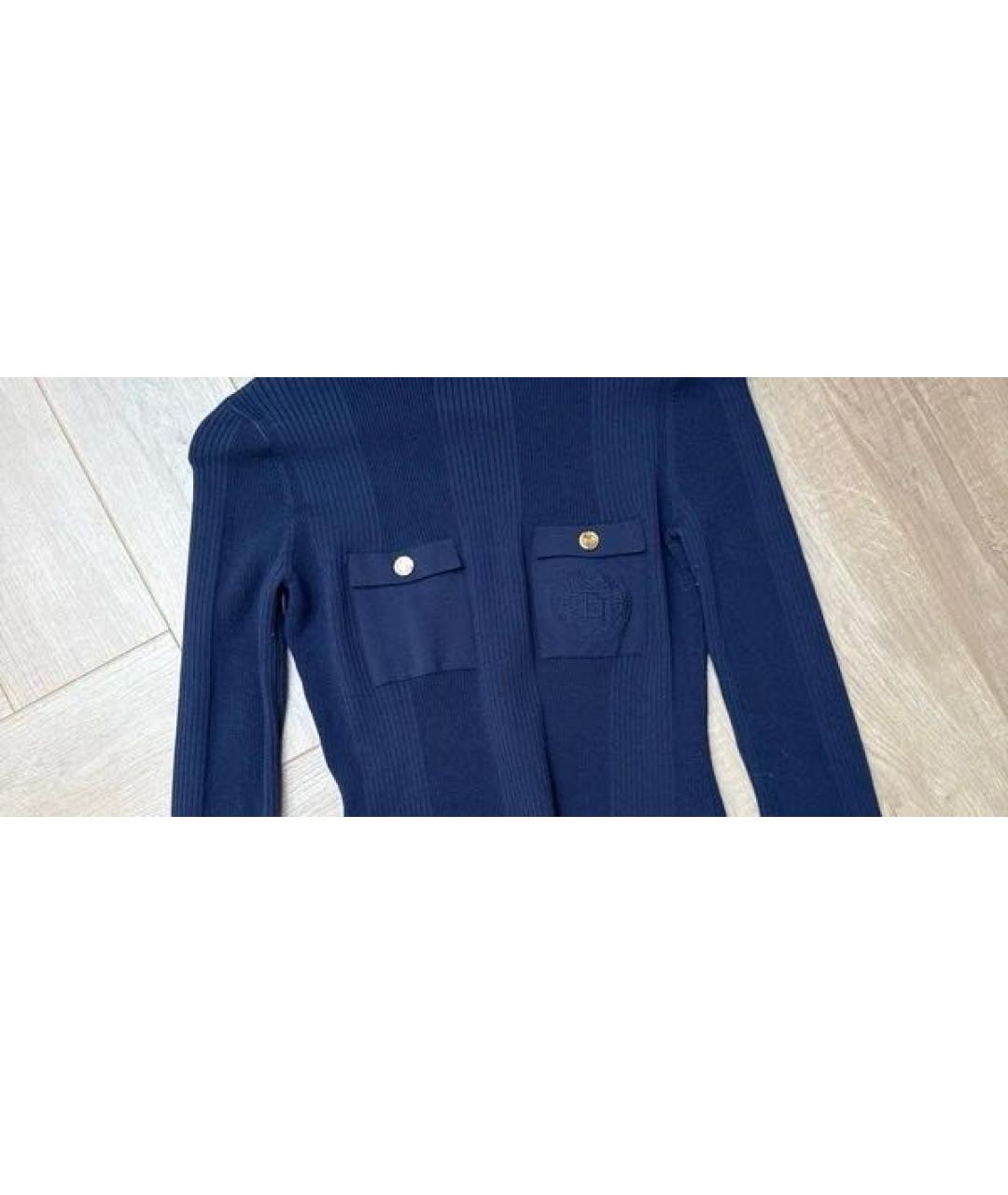 ELISABETTA FRANCHI Синяя полиамидовая водолазка, фото 2