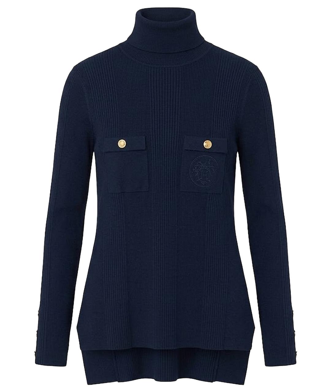 ELISABETTA FRANCHI Синяя полиамидовая водолазка, фото 1