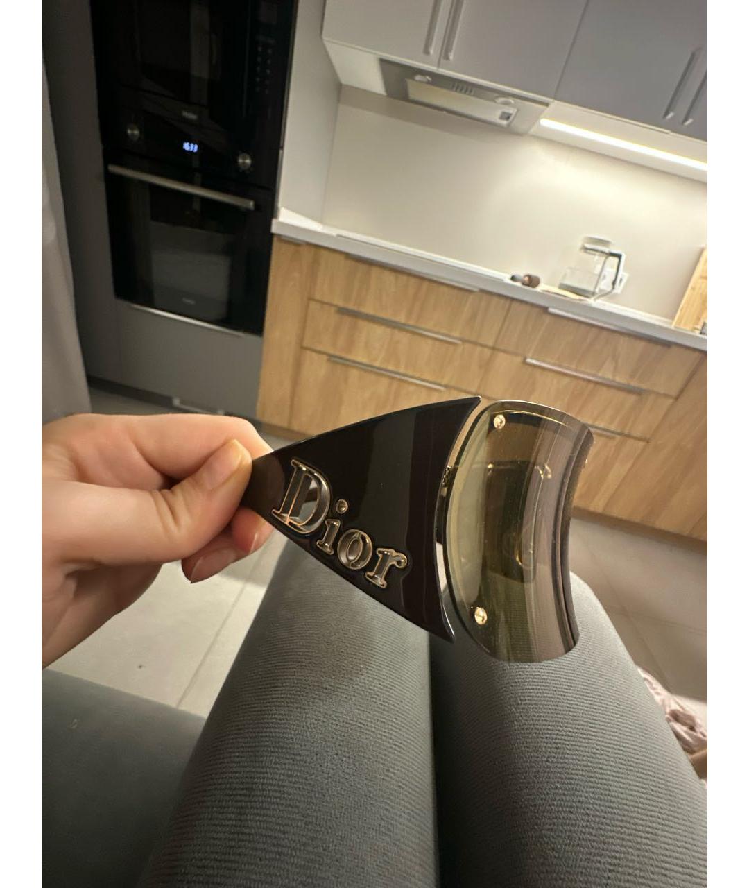 CHRISTIAN DIOR Коричневые пластиковые солнцезащитные очки, фото 3