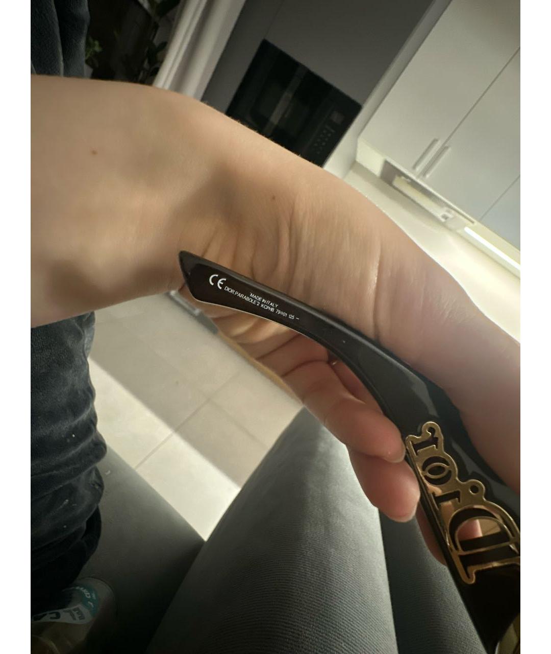 CHRISTIAN DIOR Коричневые пластиковые солнцезащитные очки, фото 7