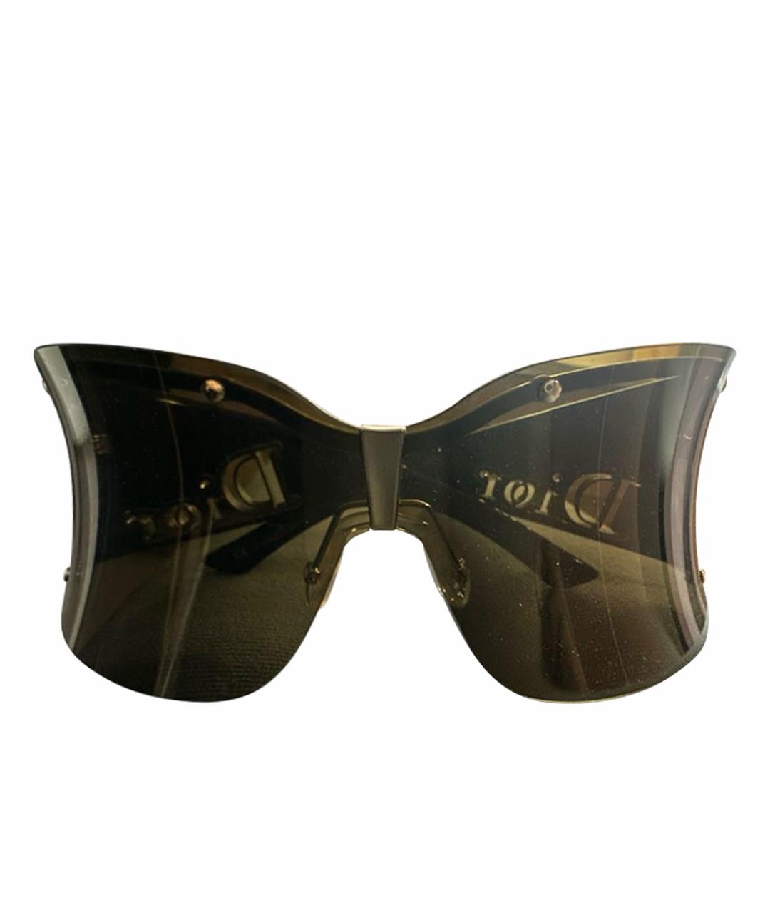 CHRISTIAN DIOR Коричневые пластиковые солнцезащитные очки, фото 1