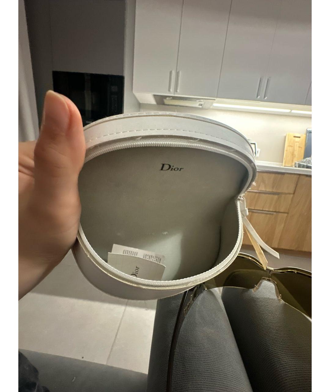 CHRISTIAN DIOR Коричневые пластиковые солнцезащитные очки, фото 5