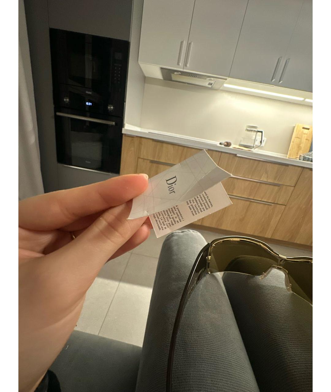 CHRISTIAN DIOR Коричневые пластиковые солнцезащитные очки, фото 6