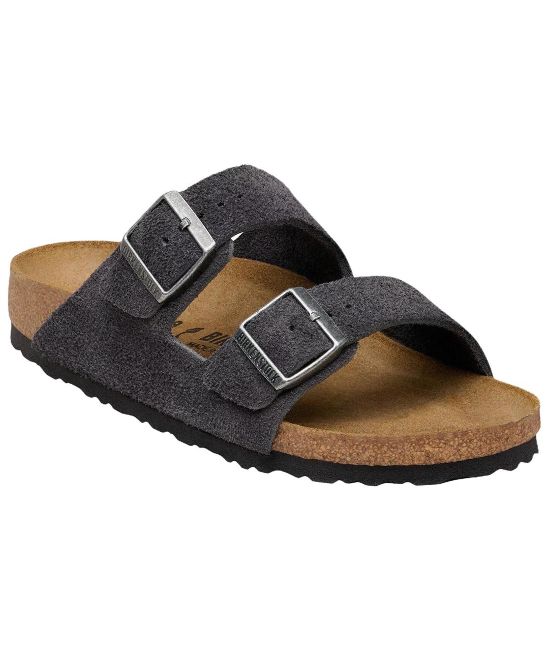 BIRKENSTOCK Серые замшевые сандалии, фото 2
