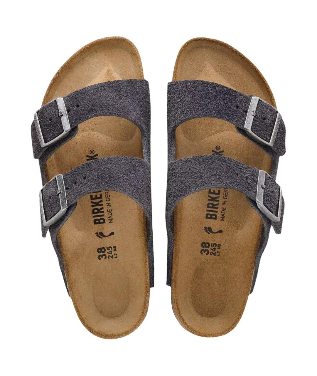 BIRKENSTOCK Серые замшевые сандалии, фото 4