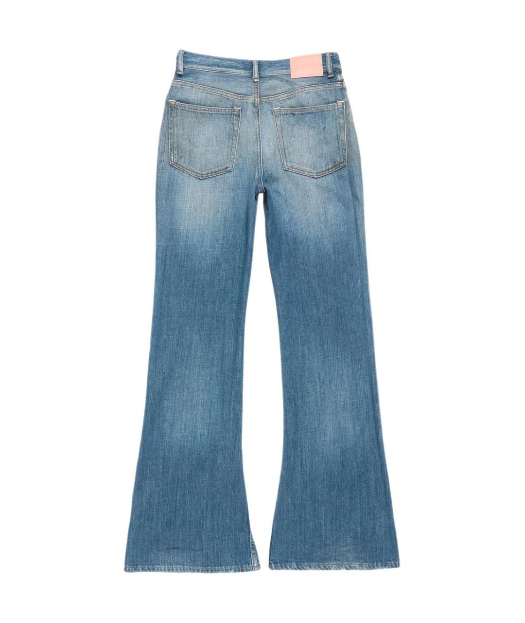 ACNE STUDIOS Синие хлопковые джинсы клеш, фото 2
