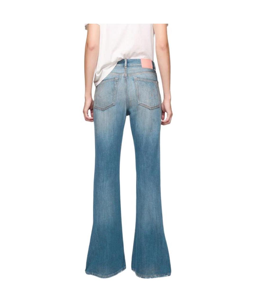 ACNE STUDIOS Синие хлопковые джинсы клеш, фото 4