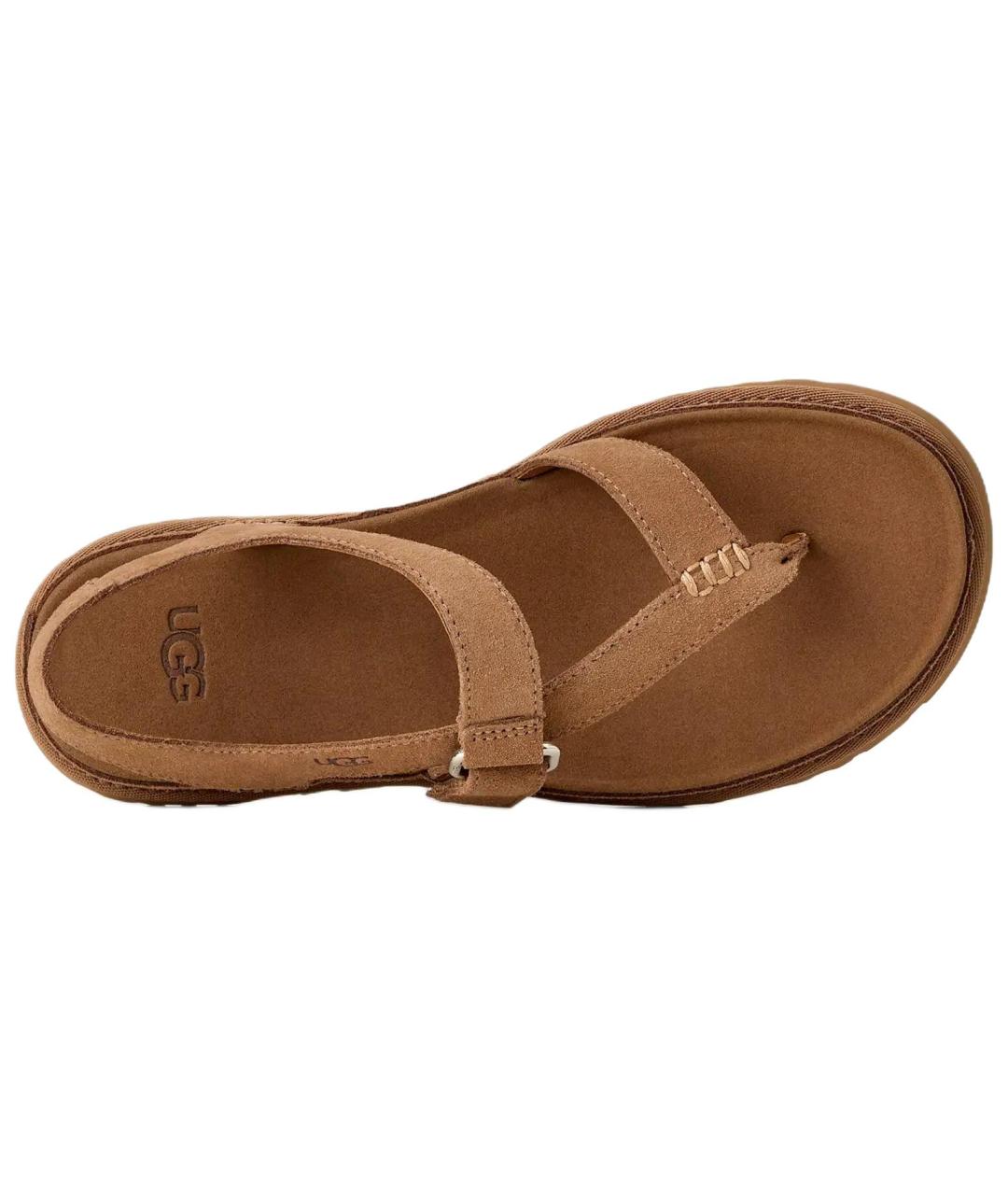 UGG AUSTRALIA Коричневые замшевые сандалии, фото 5