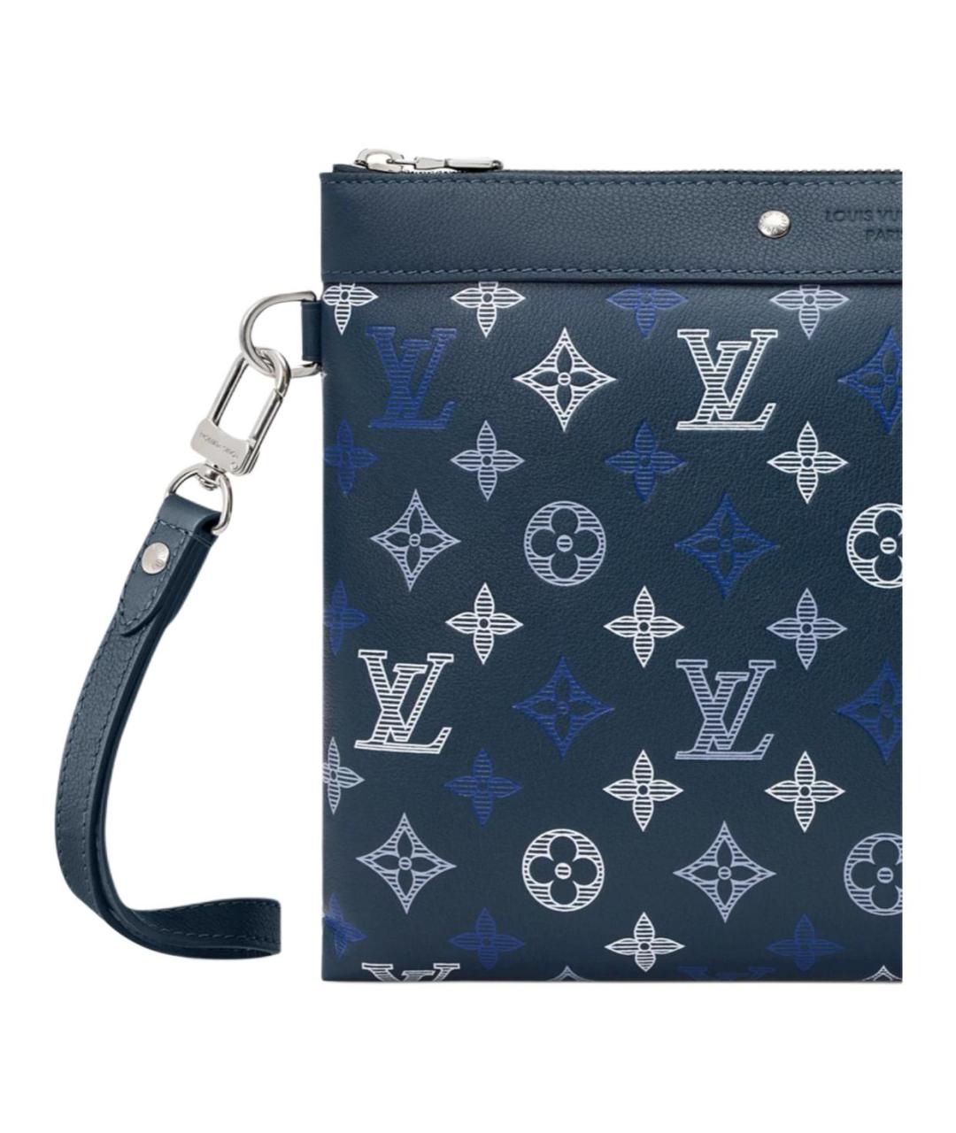 LOUIS VUITTON Синяя кожаная папка для документов, фото 5