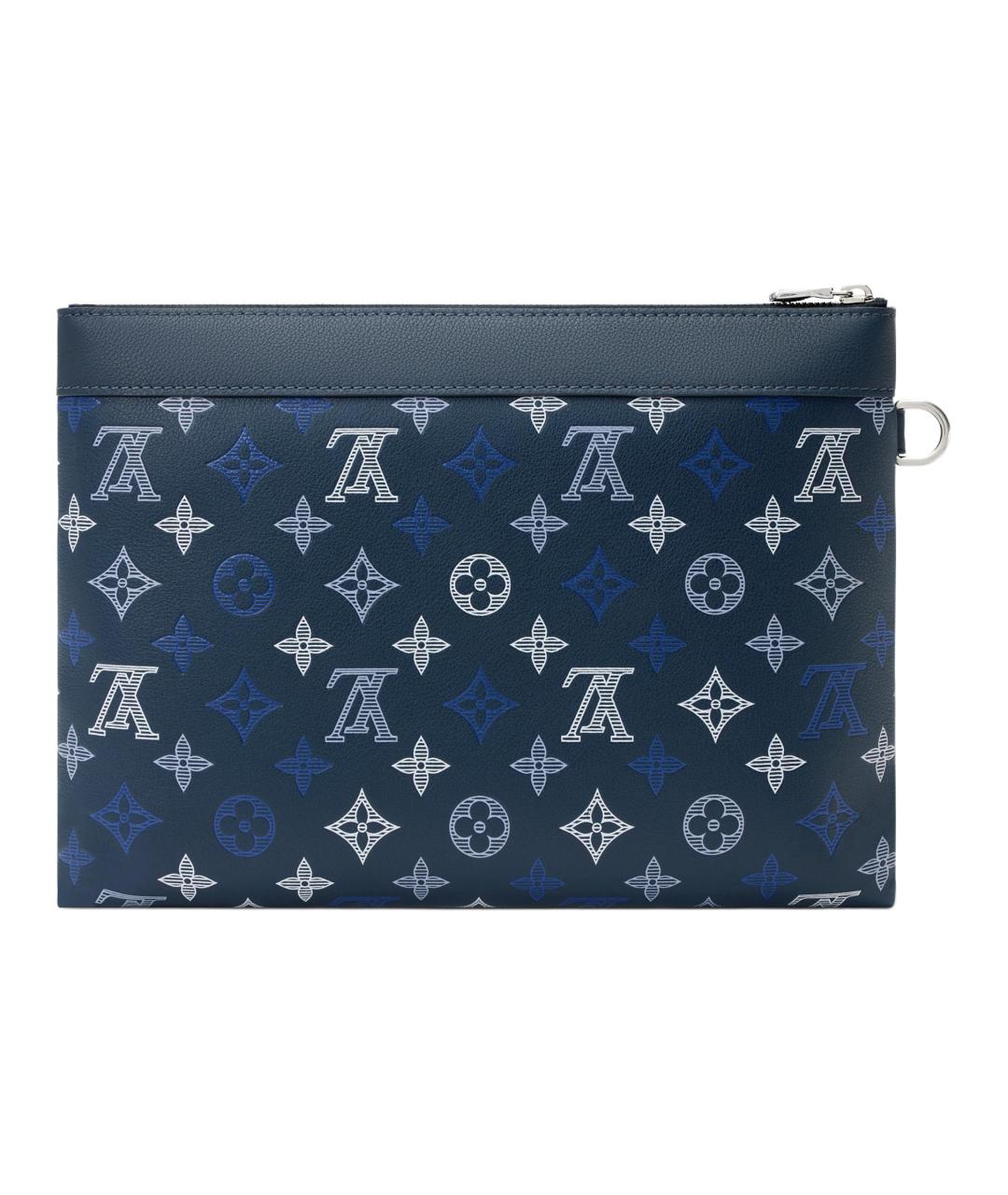 LOUIS VUITTON Синяя кожаная папка для документов, фото 3