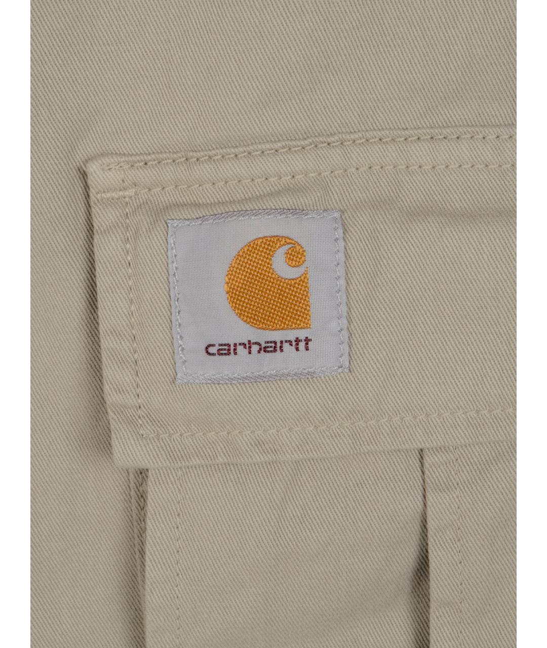 CARHARTT WIP Бежевые хлопковые повседневные брюки, фото 3