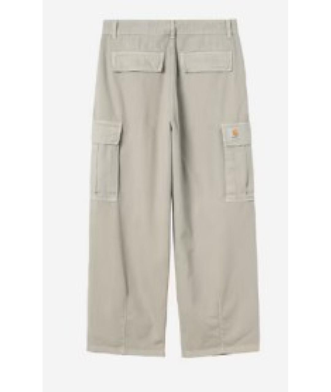 CARHARTT WIP Бежевые хлопковые повседневные брюки, фото 4
