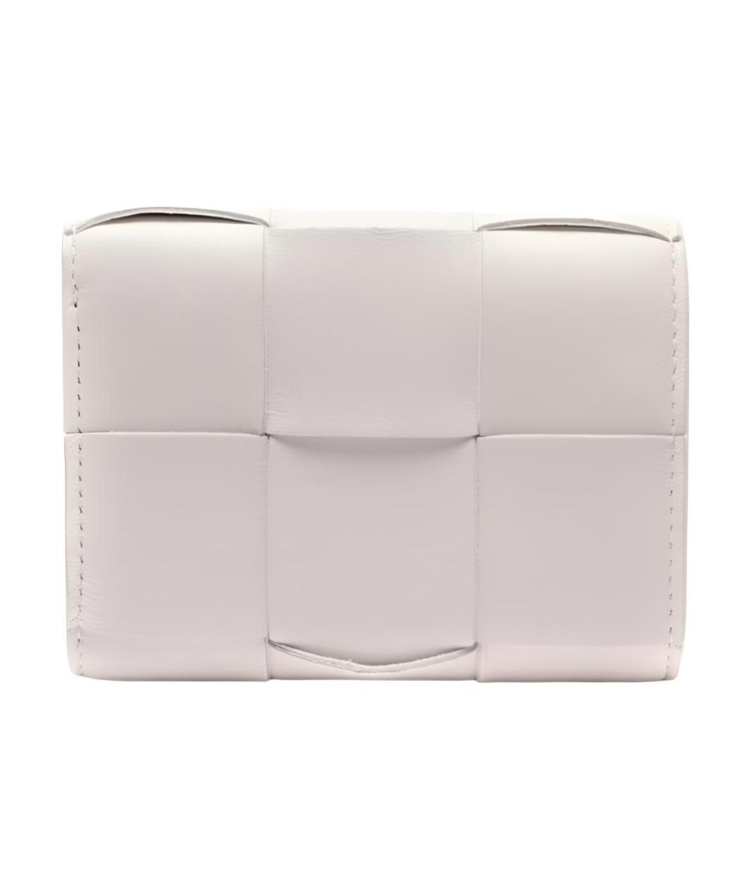 BOTTEGA VENETA Белый кожаный кошелек, фото 1