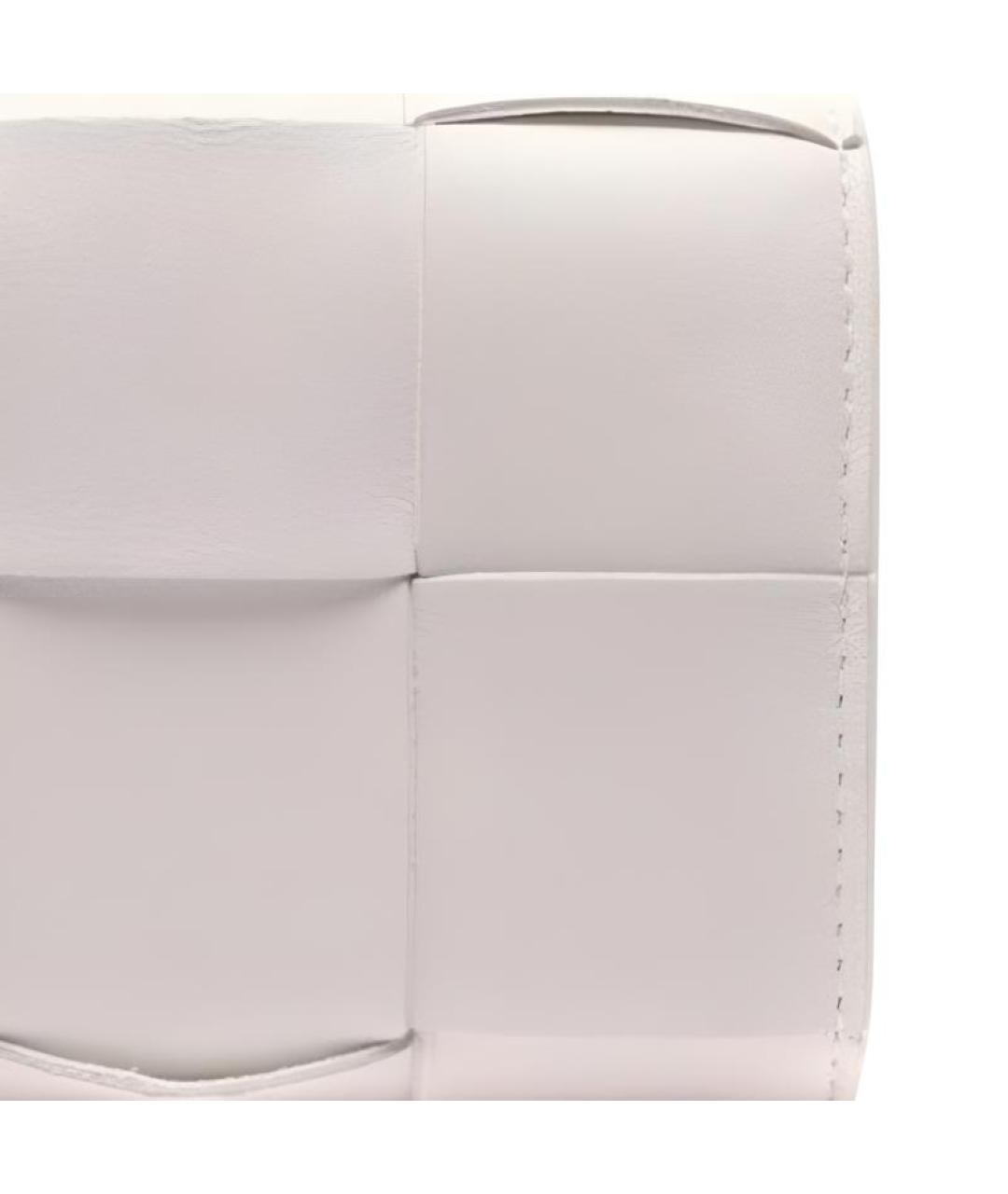 BOTTEGA VENETA Белый кожаный кошелек, фото 3