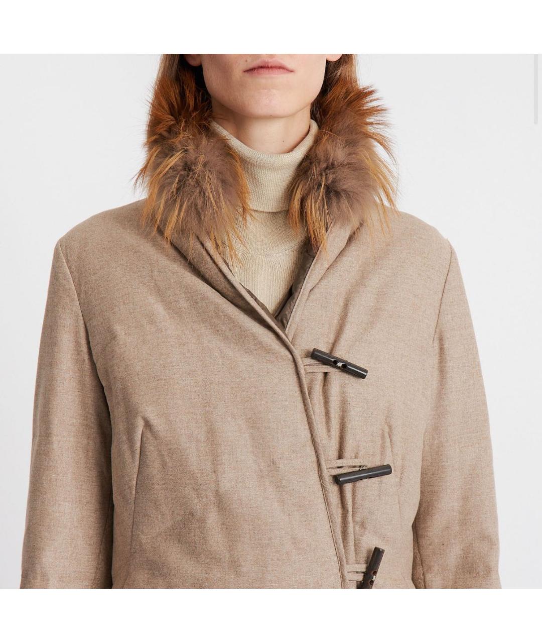 BRUNELLO CUCINELLI Бежевая кашемировая куртка, фото 4