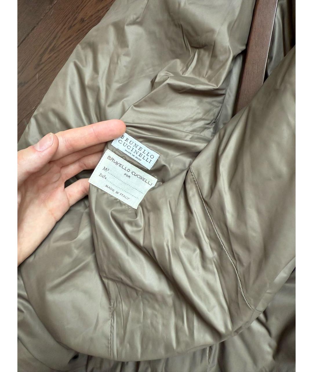 BRUNELLO CUCINELLI Бежевая кашемировая куртка, фото 3