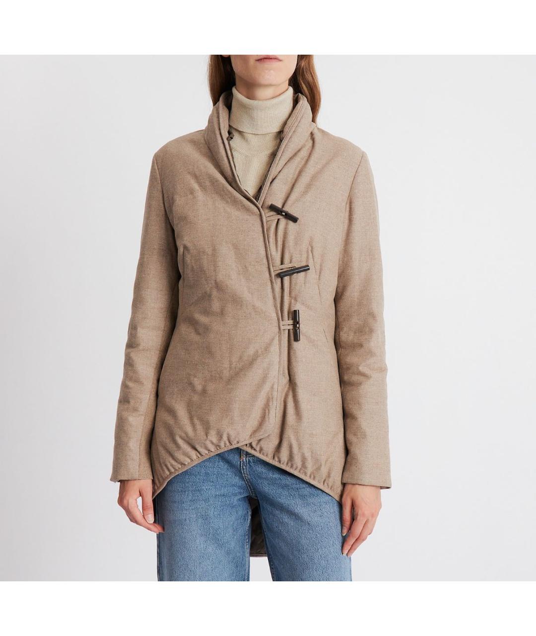 BRUNELLO CUCINELLI Бежевая кашемировая куртка, фото 8