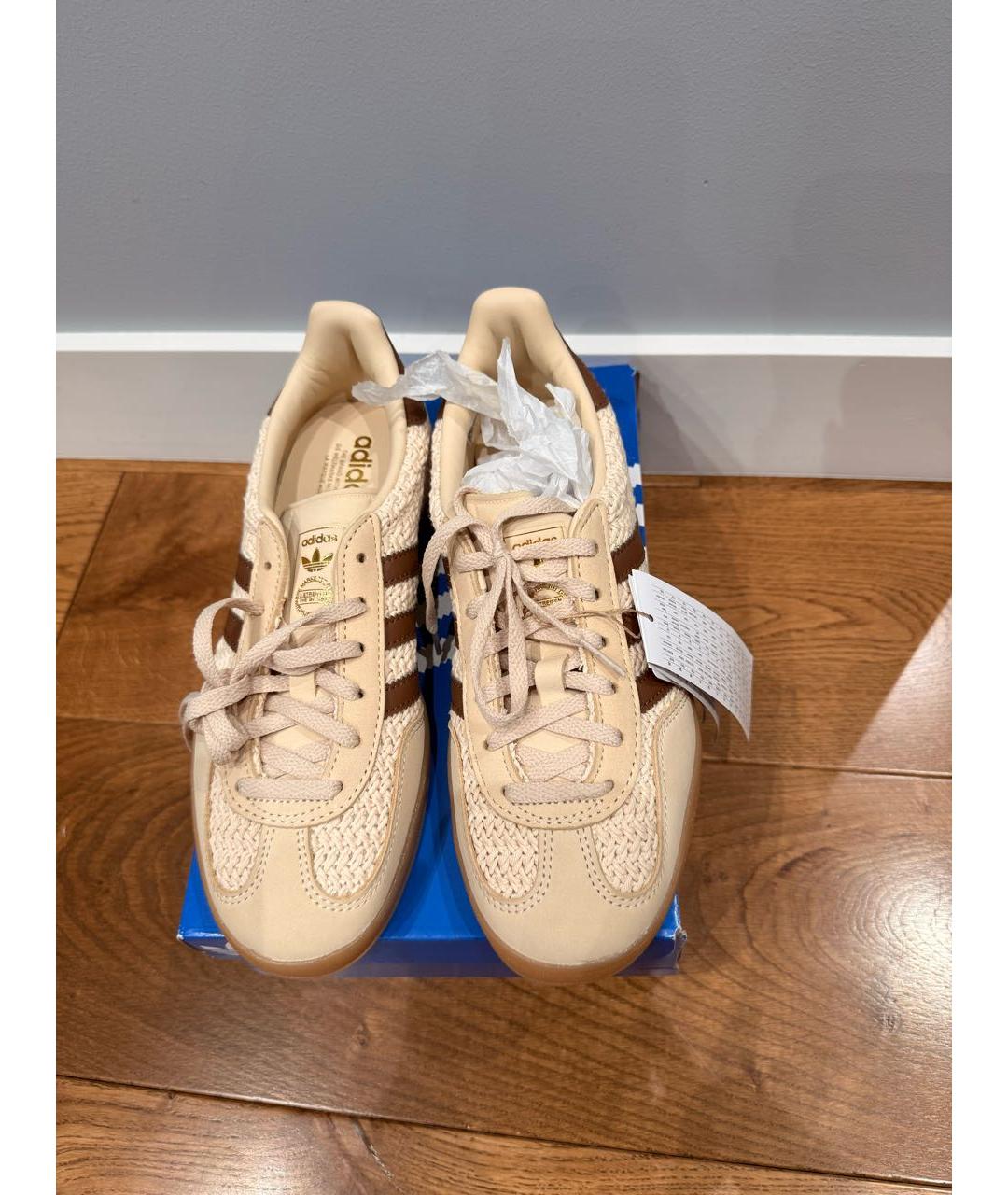 ADIDAS Бежевые замшевые кеды, фото 2