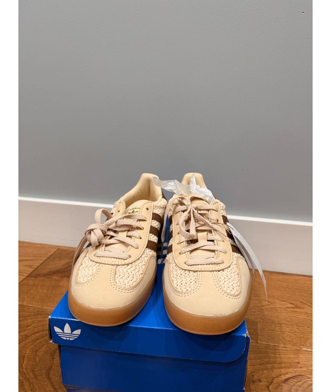 ADIDAS Бежевые замшевые кеды, фото 3